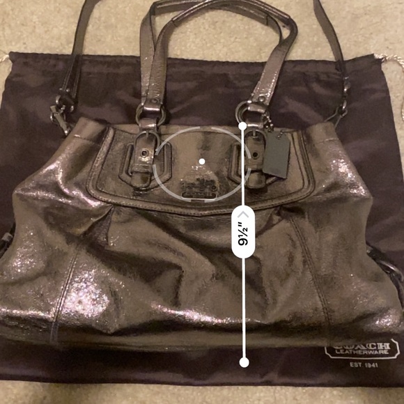 Coach medium sized silver-tone purse - Picture 7 of 8